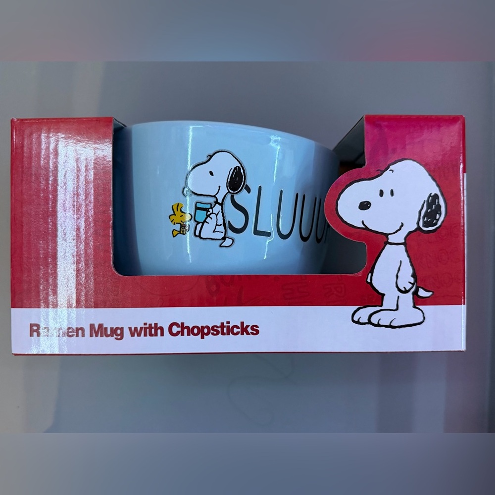 🍜Peanuts Ramen Mug with chopsticks, NWT